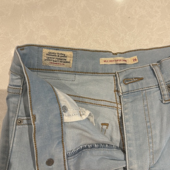 Levi’s mile high super skinny with fray ankle 26 - Picture 4 of 5